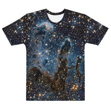 Load image into Gallery viewer, Pillars of Creation in Infrared by Hubble Straight Cut T-Shirt