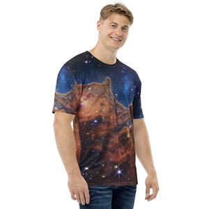 JWST Cosmic Cliffs NGC 3324 Carina Nebula Straight Cut T-Shirt