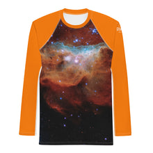 Load image into Gallery viewer, Cosmic Reef Cut Rash Guard - Orange (Adult)