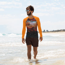 Load image into Gallery viewer, Cosmic Reef Cut Rash Guard - Orange (Adult)