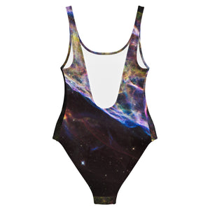 Cosmic Veil Nebula One-Piece Swimsuit