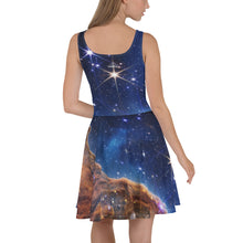 Load image into Gallery viewer, JWST Cosmic Cliffs NGC 3324 Carina Nebula Skater Dress