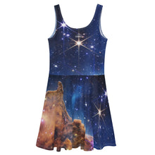 Load image into Gallery viewer, JWST Cosmic Cliffs NGC 3324 Carina Nebula Skater Dress