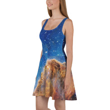 Load image into Gallery viewer, JWST Cosmic Cliffs NGC 3324 Carina Nebula Skater Dress