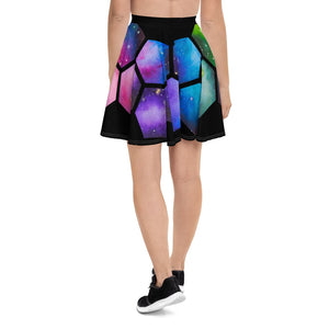 JWST Nebula Mirror Skater Skirt