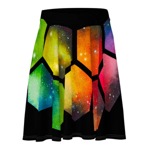 JWST Nebula Mirror Skater Skirt