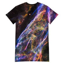 Load image into Gallery viewer, Cosmic Veil Nebula T-Shirt Dress