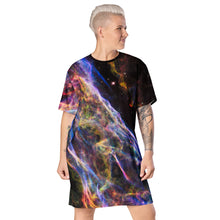 Load image into Gallery viewer, Cosmic Veil Nebula T-Shirt Dress