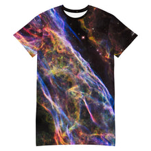 Load image into Gallery viewer, Cosmic Veil Nebula T-Shirt Dress
