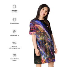 Load image into Gallery viewer, Cosmic Veil Nebula T-Shirt Dress