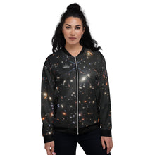 Load image into Gallery viewer, JWST SMACS 0723 Galaxy Cluster "A Million Miles Beyond Midnight" Flight Jacket