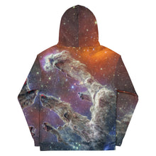 Load image into Gallery viewer, JWST Multicolor Pillars of Creation Unisex Hooded Sweatshirt