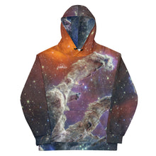 Load image into Gallery viewer, JWST Multicolor Pillars of Creation Unisex Hooded Sweatshirt