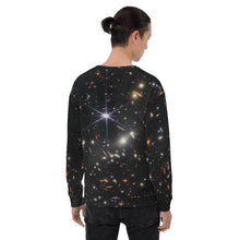 Load image into Gallery viewer, JWST SMACS 0723 Galaxy Cluster "A Million Miles Beyond Midnight" Unisex Sweatshirt