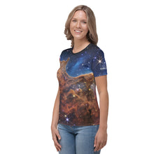 Load image into Gallery viewer, JWST Cosmic Cliffs NGC 3324 Carina Nebula Fitted T-Shirt