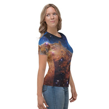 Load image into Gallery viewer, JWST Cosmic Cliffs NGC 3324 Carina Nebula Fitted T-Shirt