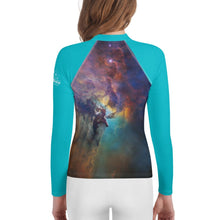 Load image into Gallery viewer, Lagoon Nebula Kids Rash Guard (Toddler to Teen)