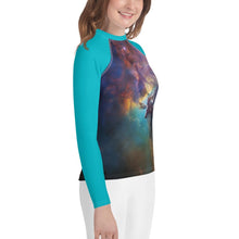 Load image into Gallery viewer, Lagoon Nebula Kids Rash Guard (Toddler to Teen)