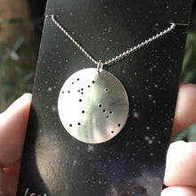 Load image into Gallery viewer, Zodiac Constellation Pinhole Sterling Silver Necklace