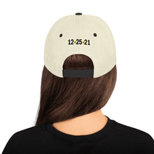 Load image into Gallery viewer, JWST Mirror &amp; Launch Date Embroidered Snapback Hat