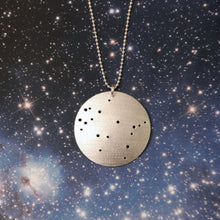 Load image into Gallery viewer, Zodiac Constellation Pinhole Sterling Silver Necklace
