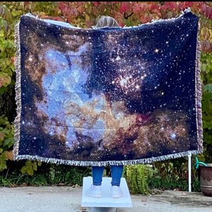 Nebula Image Woven Throw Blanket