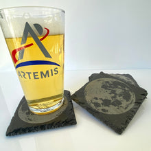 Load image into Gallery viewer, Moon Landing Slate Coaster Set