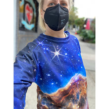 Load image into Gallery viewer, JWST Cosmic Cliffs Carina Nebula Unisex Sweatshirt