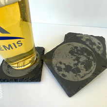 Load image into Gallery viewer, Moon Landing Slate Coaster Set