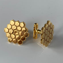 Load image into Gallery viewer, JWST Mirror 18k Gold-Plated 3D Printed Cufflinks