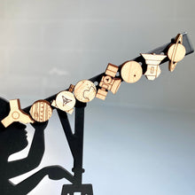 Load image into Gallery viewer, Space Mission Wood Post Earrings Set