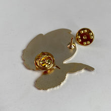 Load image into Gallery viewer, Rear of the Rose Galaxies pin showing two gold clutch backs