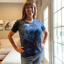 Load image into Gallery viewer, Pillars of Creation in Infrared by Hubble Fitted T-Shirt