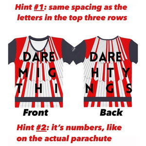 Dare Mighty Things Mars 2020 Parachute Straight Cut T-Shirt