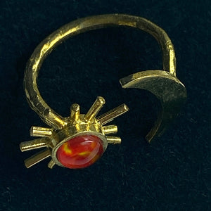 Sun and Crescent Moon Ring