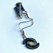 Load image into Gallery viewer, Hubble Space Telescope + Galaxy Upcycled Paper Earrings