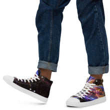 Load image into Gallery viewer, Cosmic Veil Nebula High Top Canvas Sneakers (Men&#39;s Sizing)