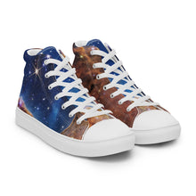 Load image into Gallery viewer, JWST Cosmic Cliffs Carina Nebula High Top Canvas Sneakers (Men&#39;s Sizing)