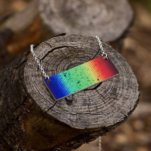 Solar Spectrum Aluminum Bar Necklace