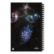 Load image into Gallery viewer, JWST Stephan's Quintet Galaxies Spiral Notebook