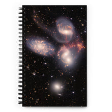 Load image into Gallery viewer, JWST Stephan's Quintet Galaxies Spiral Notebook