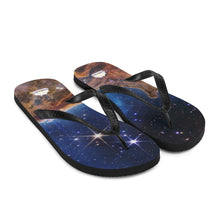 Load image into Gallery viewer, JWST Cosmic Cliffs Carina Nebula Flip-Flops