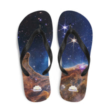 Load image into Gallery viewer, JWST Cosmic Cliffs Carina Nebula Flip-Flops