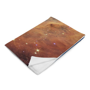 JWST Cosmic Cliffs Carina Nebula Throw Blanket