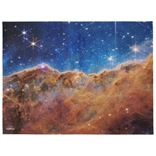 Load image into Gallery viewer, JWST Cosmic Cliffs Carina Nebula Throw Blanket