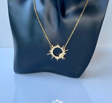 Load image into Gallery viewer, Solar Eclipse 3D Printed Precious Metal Necklace