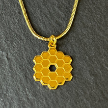 Load image into Gallery viewer, JWST Mirror Tiny Gold 3D Printed Necklace