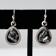 Load image into Gallery viewer, Meteorite Teardrop Dangle Earrings