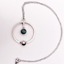 Load image into Gallery viewer, Earth-Moon Orbit Pendant Necklace