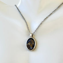 Load image into Gallery viewer, Meteorite Oval Pendant Necklace